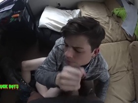 This young boy really loves sucking a massive cock