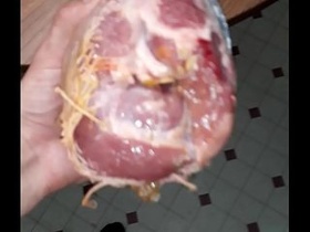 Ejaculation in meat