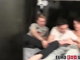 European Kamyk Walker fucking emo twink in facial cumshot 3 way
